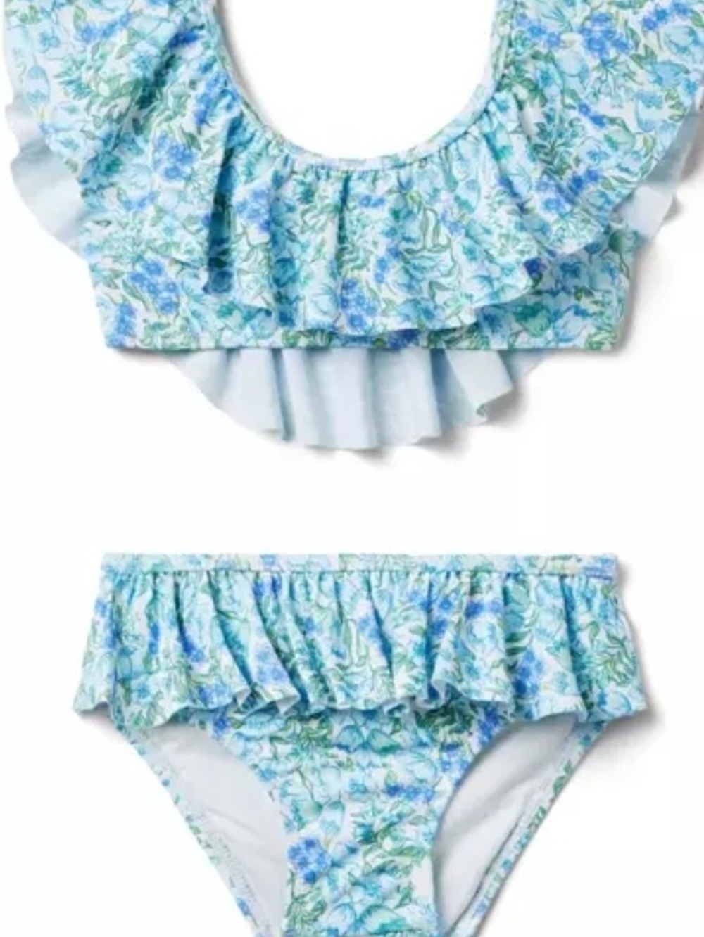Janie And Jack 2-piece Floral Ruffle Swimsuit Size 4